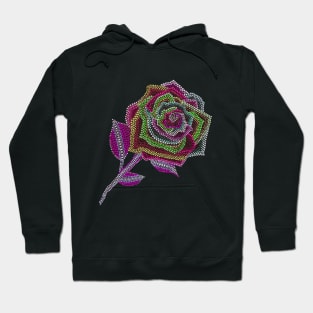 Rose - Purple & Green Hoodie